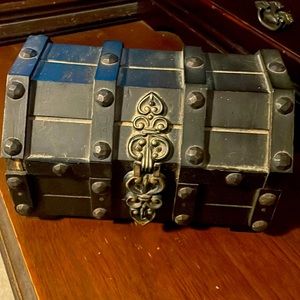 Vintage Wooden Ornate Jewelry Box Japan